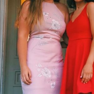 ☆ Express Floral Nude Pink Halter Dress ☆